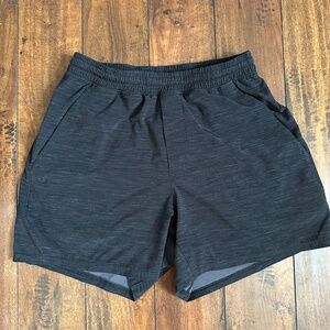 Lululemon Pace Breaker 5"  Linerless Shorts - Black Melange - Medium